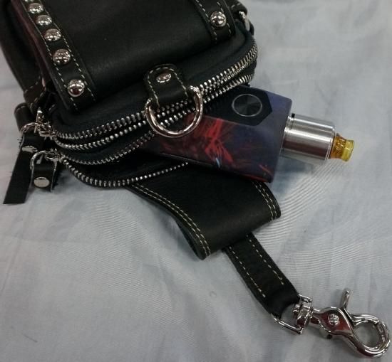 赤字上等★激安セール【ラスト1点・現品販売】Days Art VAPE 本革ケース スタッズ付 | カーフスキン ハンドメイド ベルトポーチ