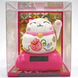 【在庫あり★即納可能】まるまる招き猫七宝★左手(人)招き【新品★未使用品】 ソーラー