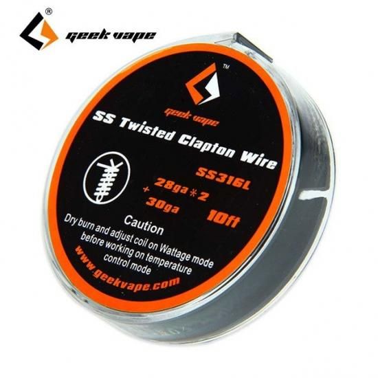 赤字上等★激安セール【在庫ラスト2個★即納可能】Geek Vape SS Twisted Clapton TC Wire 28GA×2/Twisted+30GA 10ft 約3m