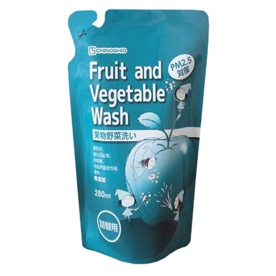 【お取り寄せ★納期 最長 約2週間】地の塩 Fruit and Vegetable Wash (果物野菜洗い) 詰替用280ml
