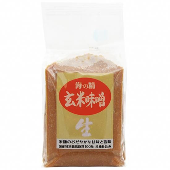 【お取り寄せ★納期 最長 約2週間】海の精 玄米味噌(国産特別栽培原料) 1kg