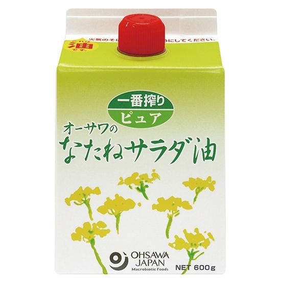 【お取り寄せ★納期 最長 約2週間】オーサワのなたねサラダ油 (紙パック) 600g