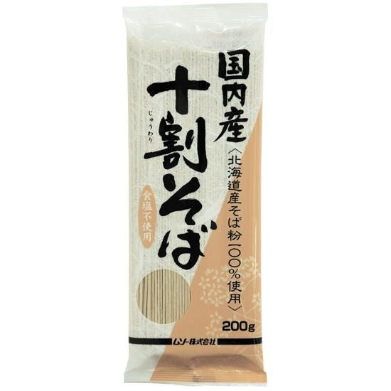 【お取り寄せ★納期 最長 約2週間】ムソー 国内産十割そば 200g