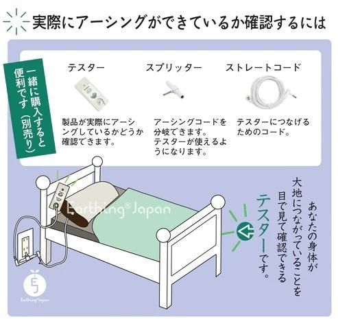 【メーカー直送】アーシング キルトパッド 5点セット★配線かんたん健康法 キルトパッドとよく使うアクセサリーをセットに