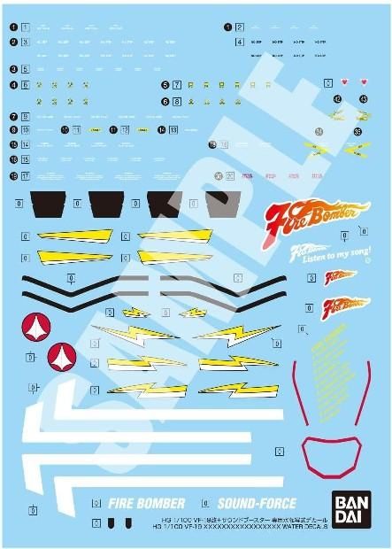 【在庫あり★即納可能】バンダイ VF-19改 ファイヤーバルキリー サウンドブースター装備 専用水転写式デカール (HG) (プラモデル)