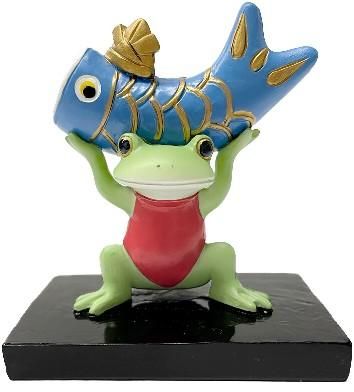 【在庫あり★即納可能】コポー 鯉のぼりで力自慢 Copeau★風水★金運【新品】【蛙/カエル/かえる】【置物】【キャラクターグッズ★雑貨】74188