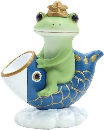 【在庫あり★即納可能】コポー ミドル 鯉のぼりに乗るカエル Copeau★風水★金運【新品】【蛙/カエル/かえる】【置物】【キャラクターグッズ★雑貨】