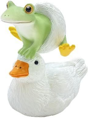 【在庫あり★即納可能】コポー アヒルを飛び越えるカエル Copeau★風水★金運【新品】【蛙/カエル/かえる】【置物】【キャラクターグッズ★雑貨】