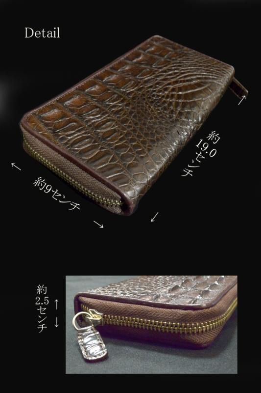 【お取り寄せ★納期 最長 約2週間】クロコダイル 長財布★ワニ ラウンドファスナー ワニ革 革財布 革サイフ 革 メンズ レディース ギフト 金運アップ
