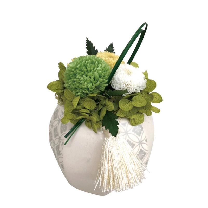 【お取り寄せ★納期 最長 約1ヶ月】お供え プリザーブドフラワー★仏具 仏花 仏壇 まり菊 和風 お悔み 贈り物