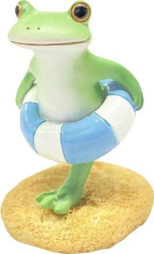 【在庫あり★即納可能】コポー うきわで大はしゃぎ! Copeau★風水★金運【新品】【蛙/カエル/かえる】【置物】【キャラクターグッズ★雑貨】74264