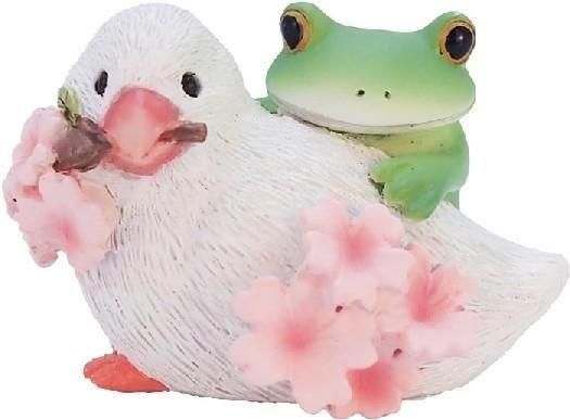 【在庫あり★即納可能】コポー 桜文鳥とカエル Copeau★風水★金運【新品】【蛙/カエル/かえる】【置物】【キャラクターグッズ★雑貨】621536