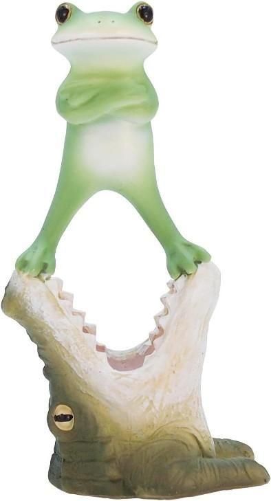 【在庫あり★即納可能】コポー ワニと絶体絶命カエル Copeau★風水★金運【新品】【蛙/カエル/かえる】【置物】【キャラクターグッズ★雑貨】621563