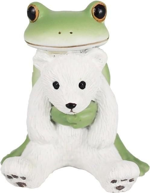【在庫あり★即納可能】コポー シロクマの赤ちゃんとカエル Copeau★風水★金運【新品】【蛙/カエル/かえる】【置物】【キャラクターグッズ★雑貨】622513
