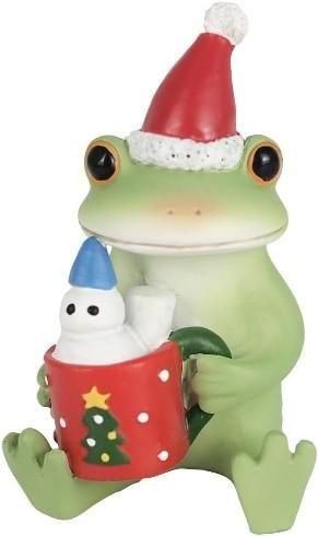 【在庫あり★即納可能】コポー クリスマスココアとカエル Copeau★風水★金運【新品】【蛙/カエル/かえる】【置物】【キャラクターグッズ★雑貨】622524