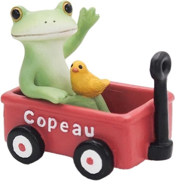 【在庫あり★即納可能】コポー 赤いカートのカエル Copeau★風水★金運【新品】【蛙/カエル/かえる】【置物】【キャラクターグッズ★雑貨】621603