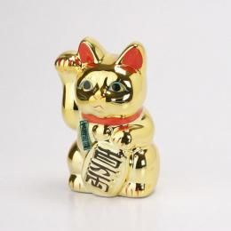 【在庫あり★即納可能】招き猫 4寸 金 右★右手(お金)招きで金運アップ★ゴールド【新品★未使用品】