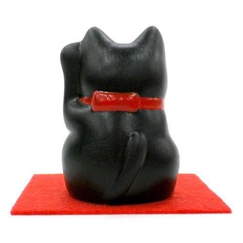 招き猫 5cm★右手(お金)招きで金運アップ・左手(お客様)招きで来客運アップの招きネコ★黒色・白色・金色★ブラック/ホワイト/ゴールド【新品★未使用品】