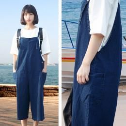 レディース サロペット オーバーオール★ワイドパンツ カジュアル ガウチョパンツ ズボン【新品★未使用品】
