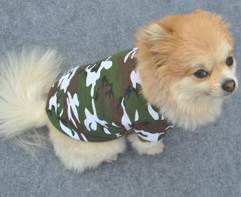 ペット用 チョッキ 迷彩シャツ レッド/グリーン ＸＳ/Ｓ/Ｍ/Ｌサイズ★愛犬 ハロウィン 犬洋服 ドッグウェア【新品★未使用品】
