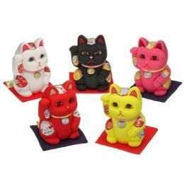 【在庫あり★即納可能】木目込み 風水招き猫 小 各種【新品★未使用品】
