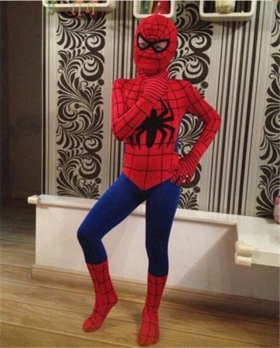 スパイダーマン風 コスチューム★Spider-Man コスプレ★90cm～180cm★ハロウィン パーティ 余興 結婚式 ハロウィーン【新品】