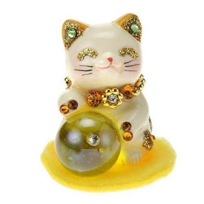 風水 ハッピーキャット ミニミニ★ホワイト/ピンク/イエロー/スカイブルー/パープル【新品】