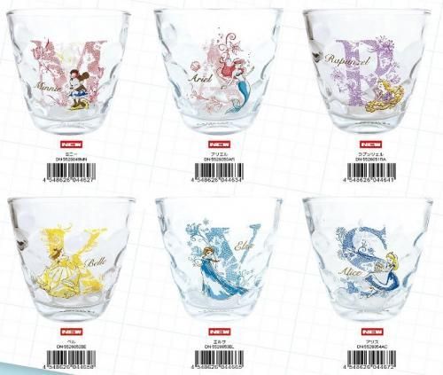 【在庫あり★即納可能】T’S FACTORY(ティーズファクトリー) ディズニー イニシャルドットグラス 各種【キャラクターグッズ★雑貨】