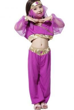 ディズニー アラジン ジャスミン風 コスチューム 子供用★女アラビアン風 キッズサイズ コスプレ★KID用ハロウィン衣装★仮装・クリスマス・ハロウィン・halloween【新品★未使用品】【悪用禁止】