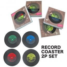 【在庫あり★即納可能】レコードコースター 2Pセット★レトロなアンティーク インテリア雑貨【新品★未使用品】