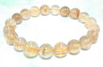 金運最強！ ルチルクォーツ（針水晶） ブレスレット