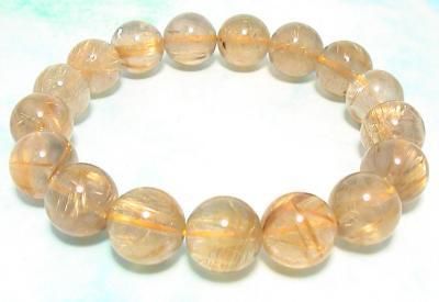 金運最強！ ルチルクォーツ（針水晶） ブレスレット
