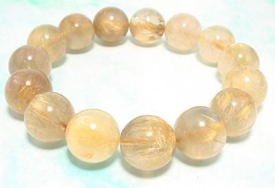 金運最強！ ルチルクォーツ（針水晶） ブレスレット