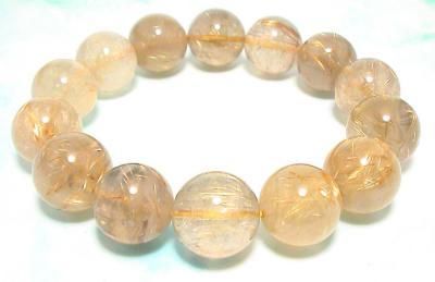 金運最強！ ルチルクォーツ（針水晶） ブレスレット