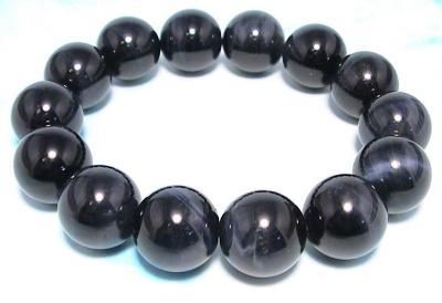 最強パワー！大玉最上級（AAA） ブルータイガーアイ（トラ目） ブレスレット（φ14mm～20mm)
