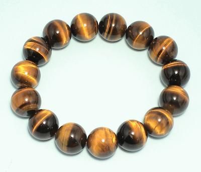 最強金運！大玉最上級（AAA）金運 タイガーアイ（トラ目）ブレスレット（14mm～20mm)