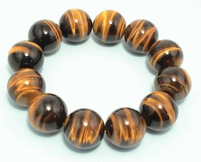 最強金運！大玉最上級（AAA）金運 タイガーアイ（トラ目）ブレスレット（14mm～20mm)