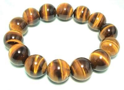 最強金運！大玉最上級（AAA）金運 タイガーアイ（トラ目）ブレスレット（14mm～20mm)