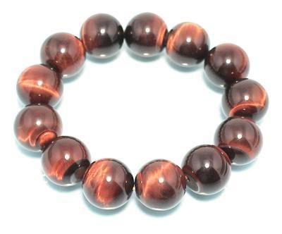 【恋のパワーストーン】最上級（AAA）レッドタイガーアイ(トラ目) ブレスレット Φ14mm～φ20mm