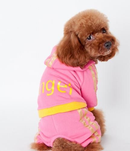 ペット用 ジャージ トレーナーパーカー ブラック/ピンク★フード付き冬用犬服 愛犬 ハロウィン 洋服 ドッグサイズ 仮装【新品★未使用品】
