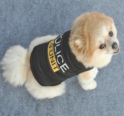 【期間限定★赤字上等ゲリラセール】警察犬風 ペットチョッキ 夏用 POLICE K-9 UNIT ブラック XSサイズ★愛犬 ハロウィン 犬洋服【新品★未使用品】