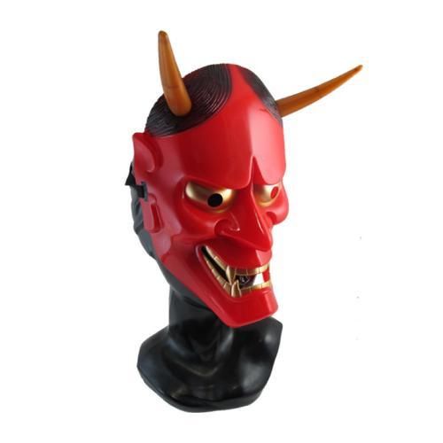般若 お面★日本の怖いマスク★レッド/ホワイト【新品★未使用品】
