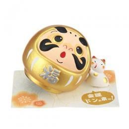 【在庫あり★即納可能】どんとこいだるま 貯金箱 ゴールド★金運アップの金色【新品★未使用品】 