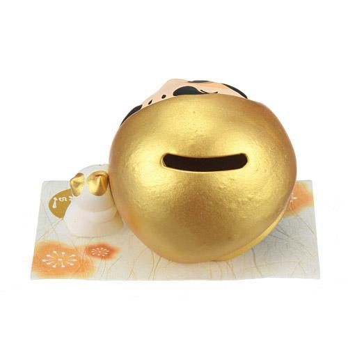 【在庫あり★即納可能】どんとこいだるま 貯金箱 ゴールド★金運アップの金色【新品★未使用品】 