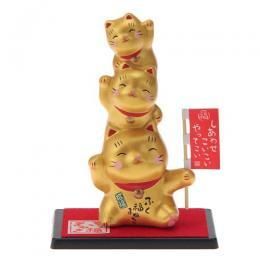 ふく福招き 猫 小★右手(お金)招き＆左手(人)招き【新品★未使用品】