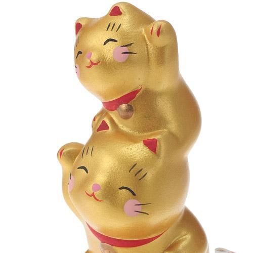 ふく福招き 猫 小★右手(お金)招き＆左手(人)招き【新品★未使用品】
