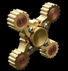 【在庫ラスト1個★即納可能】ハンド フィジェット スピナー スタイル77 真鍮製 ゴールド★EDC Hand Fidget Spinner Focus Toy brass