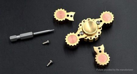 【在庫ラスト1個★即納可能】ハンド フィジェット スピナー スタイル77 真鍮製 ゴールド★EDC Hand Fidget Spinner Focus Toy brass