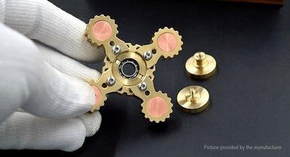 【在庫ラスト1個★即納可能】ハンド フィジェット スピナー スタイル77 真鍮製 ゴールド★EDC Hand Fidget Spinner Focus Toy brass