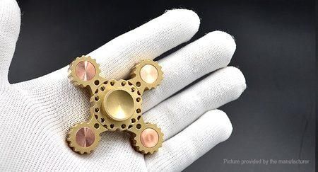 【在庫ラスト1個★即納可能】ハンド フィジェット スピナー スタイル77 真鍮製 ゴールド★EDC Hand Fidget Spinner Focus Toy brass